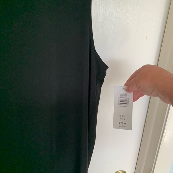 Colorful Paisley Kimono Cardigan over NWT black straight dress size L - Picture 10 of 11